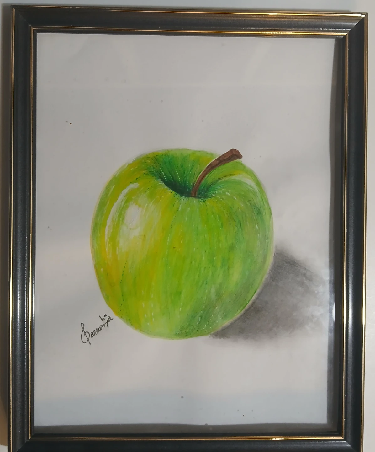 Framed Drawings: Couple, Eye, Apple, Ronaldo, Cat - photo 5