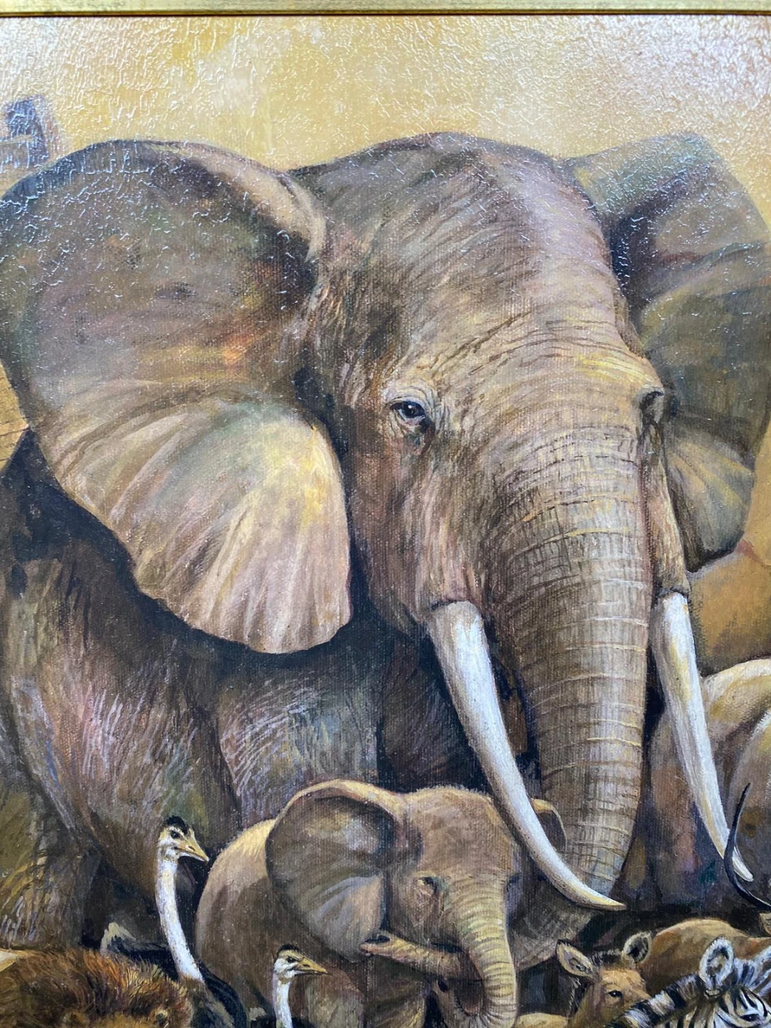 Framed Noah's Ark Animal Painting - photo 2