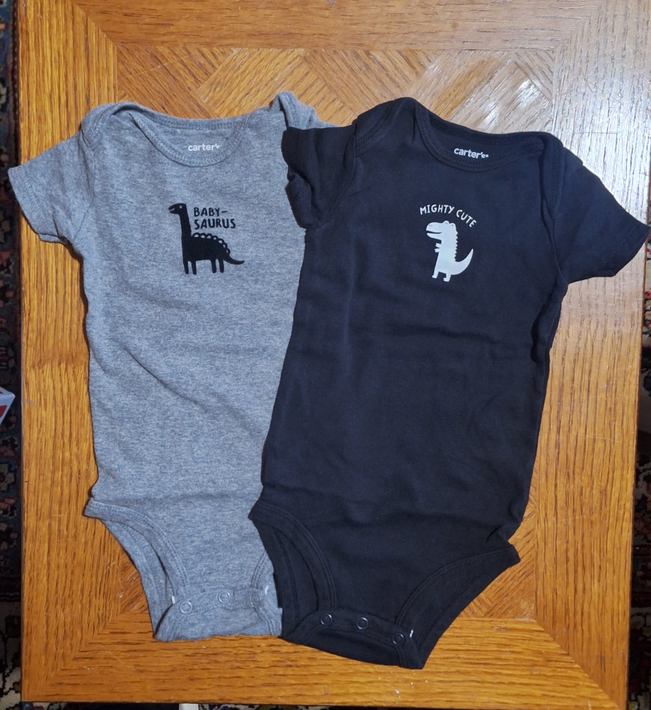 Carter's Baby Bodysuits - Dinosaur Theme, Size Unknown
