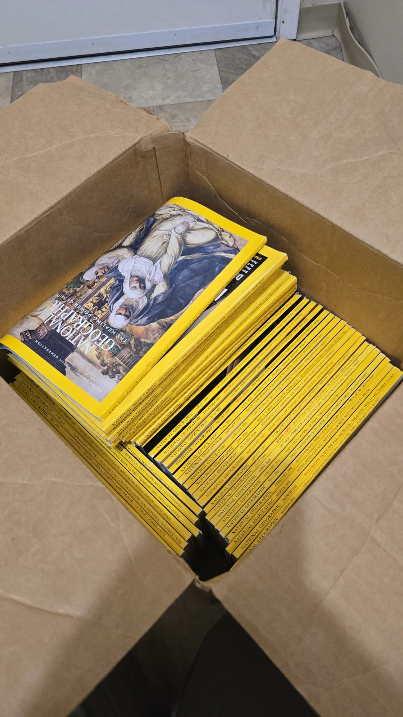 National Geographic Magazines - Box Lot
