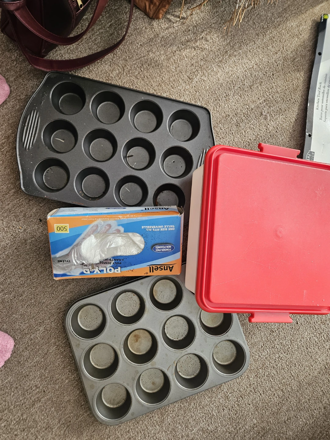 Baking Pan Set with Storage Container & Gloves