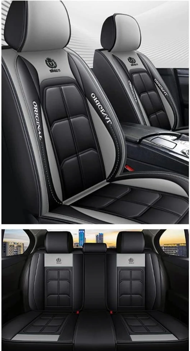 Black & Gray Car Seat Covers - Full Set - photo 2
