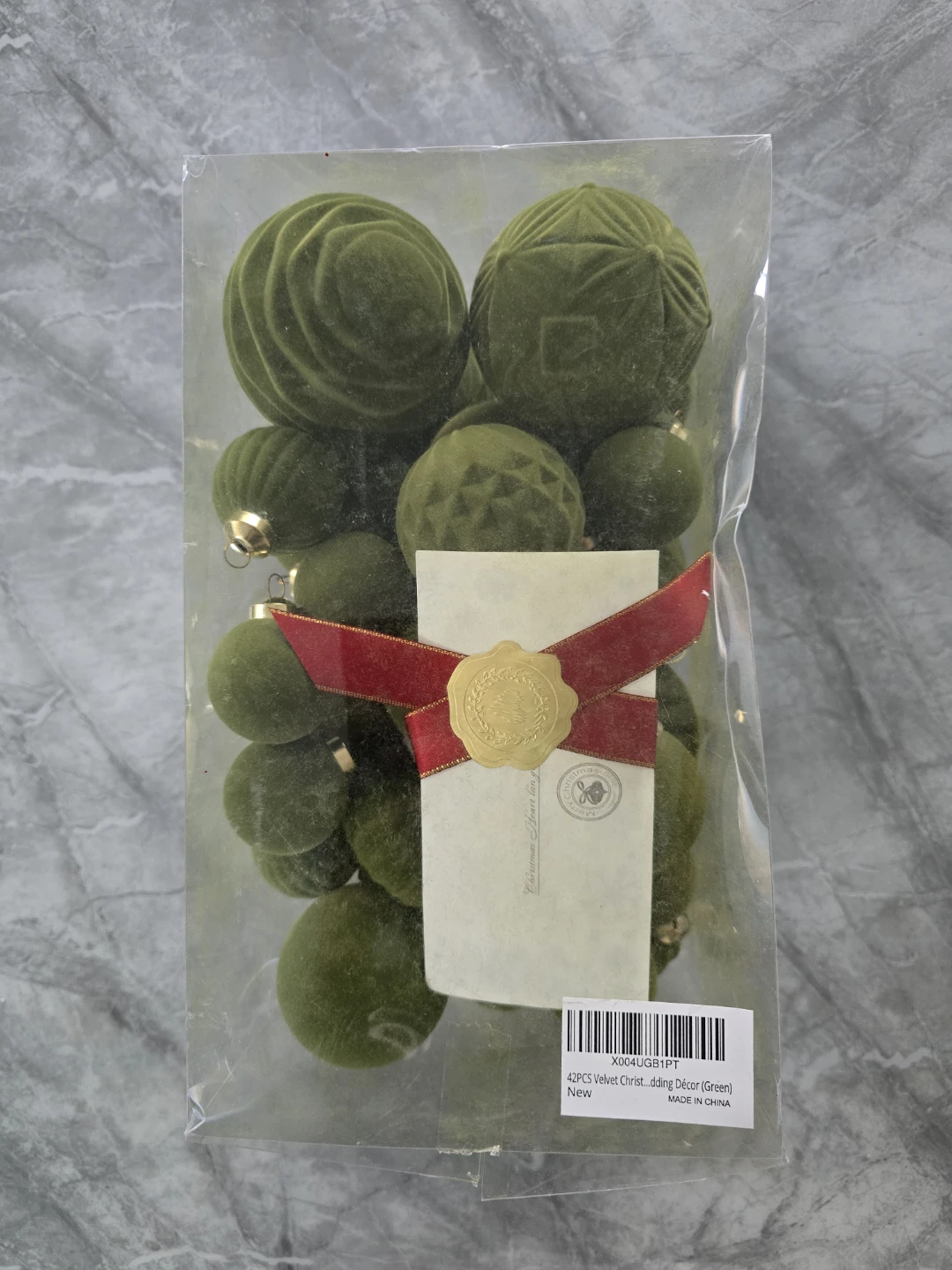 New 40pcs Velvet Corded Balling Décor (Green) - photo 4