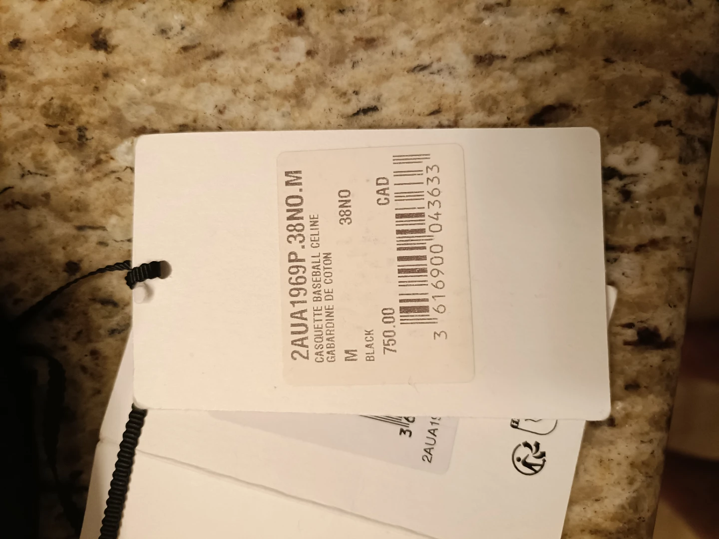 Celine Black Baseball Cap - Size M - photo 4