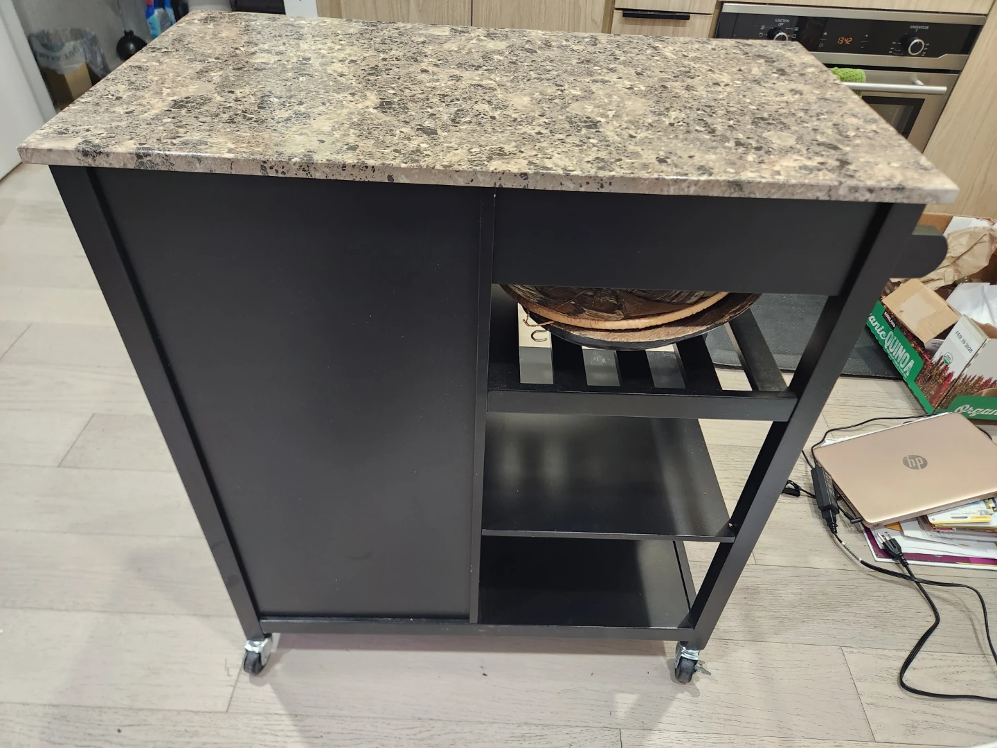 Kitchen Island Cart - Black - photo 2