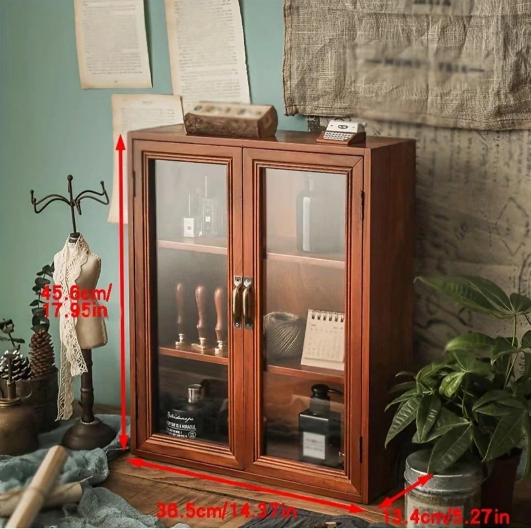 New Brand Wooden Display Cabinet with Glass Doors - photo 3