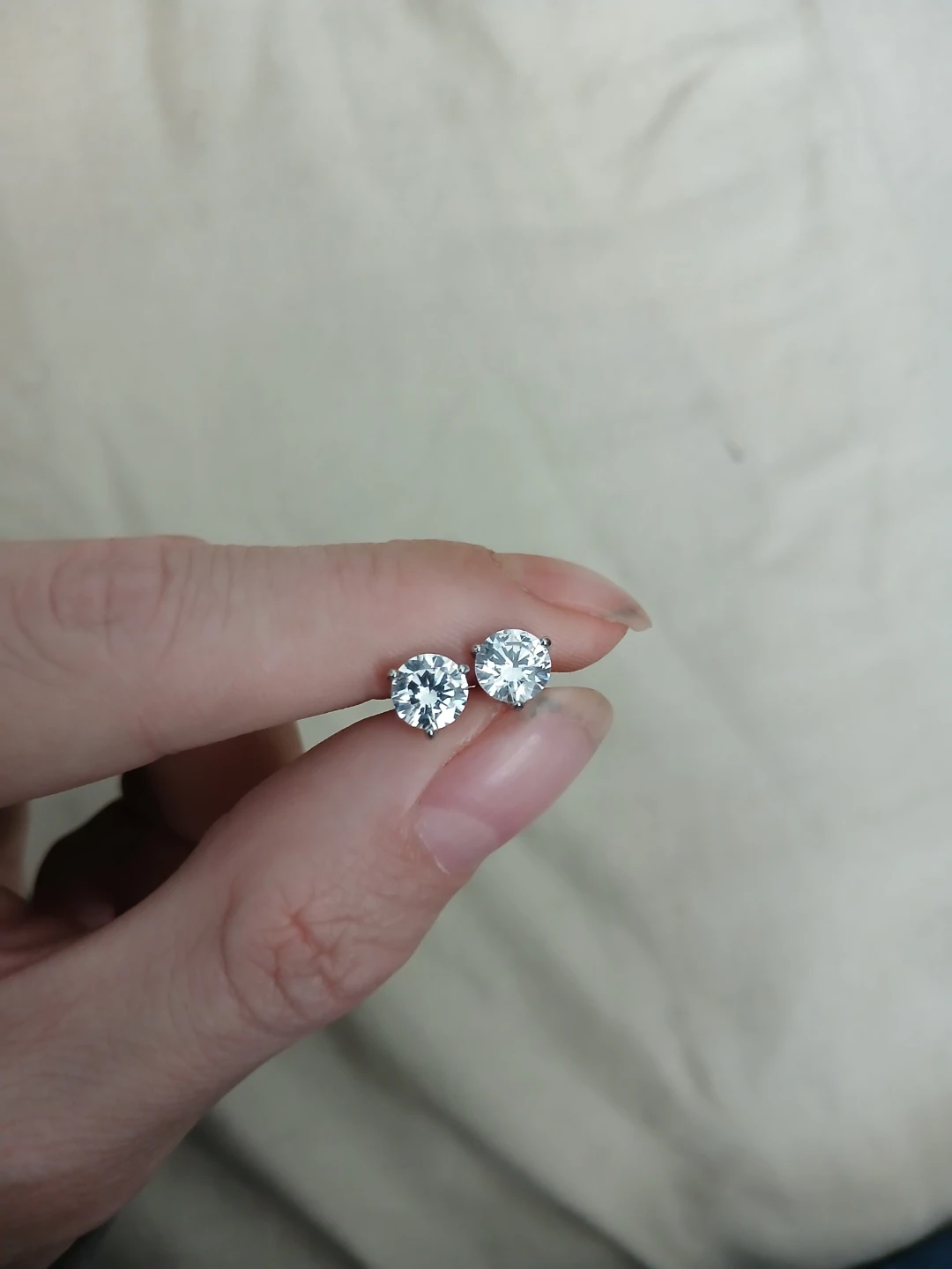925 Silver And Moissanite Screw Back Stud Earrings - photo 5
