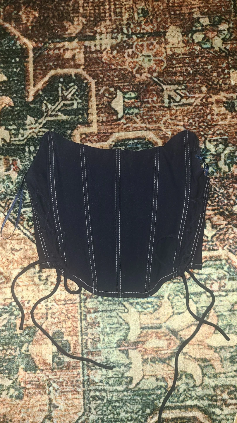 Datk Navy Corset Top- Garage