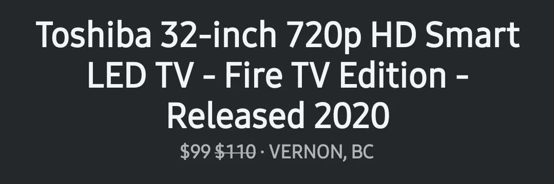 Toshiba 32-inch 720p HD Smart LED Fire TV Edition