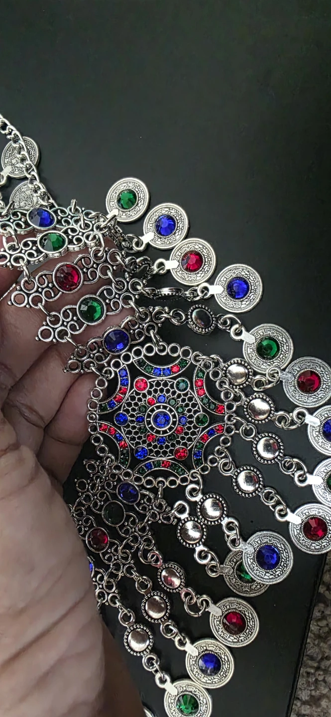 Silver Tone Afghan Style Jewelry Set - photo 4