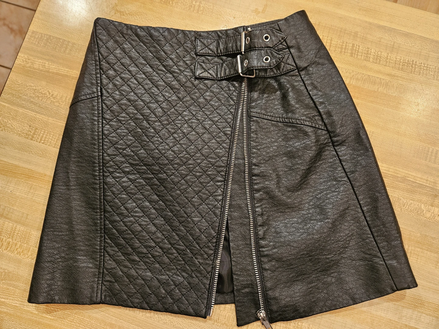 Black Faux Mini Skirt