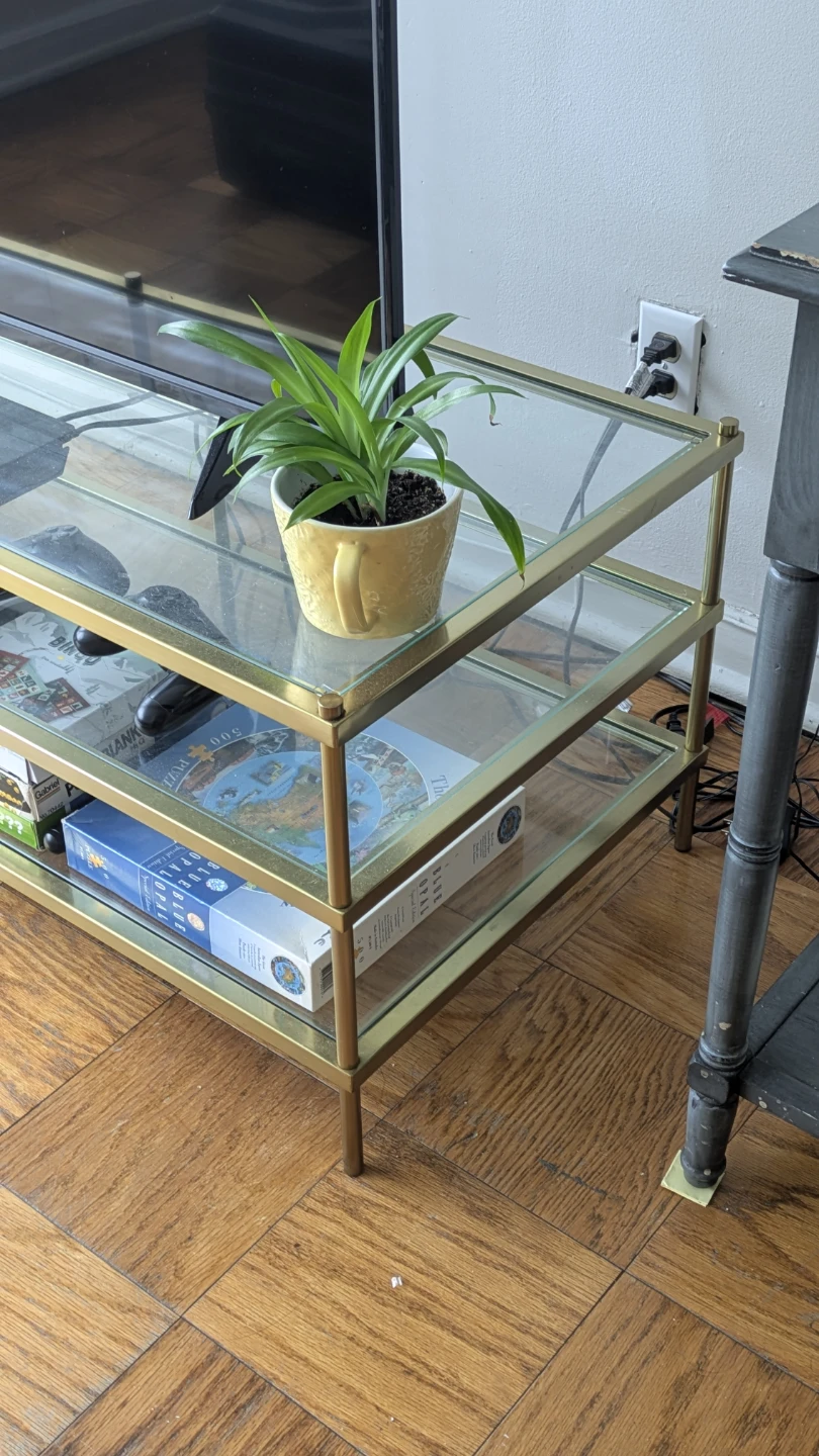 Gold & Glass TV Stand - photo 2
