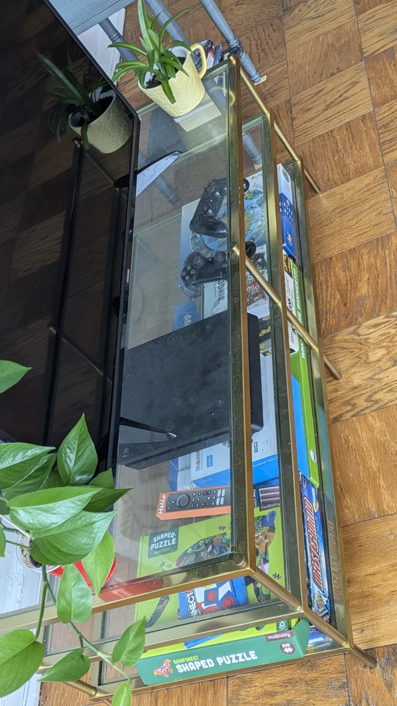 Gold & Glass TV Stand - photo 5