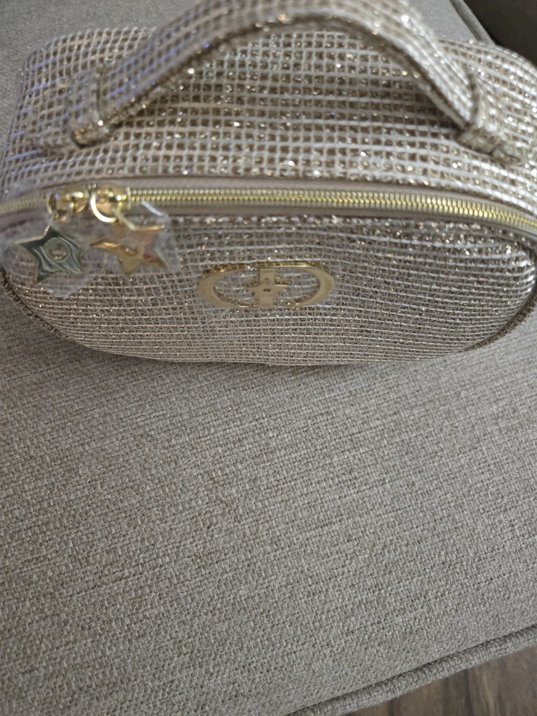 DIOR Gold Cosmetic Pouch clutch bag - photo 2