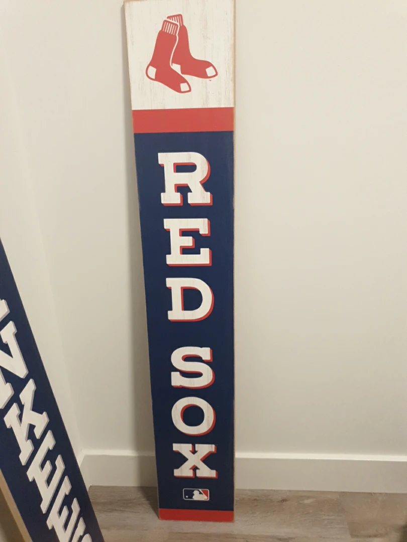 Boston Red Sox Tall Wooden Sign