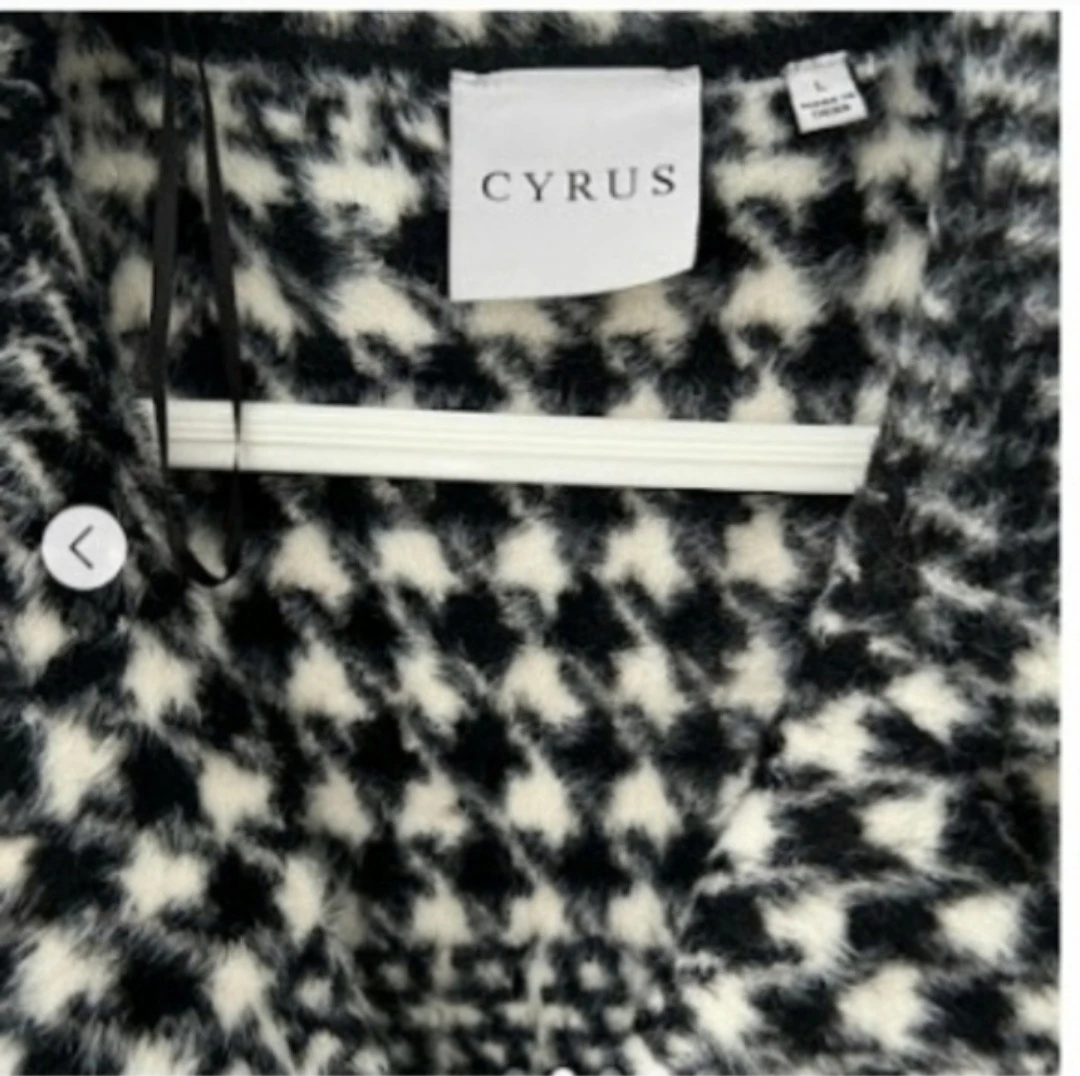 Cyrus Houndstooth Coat - Size L - photo 2