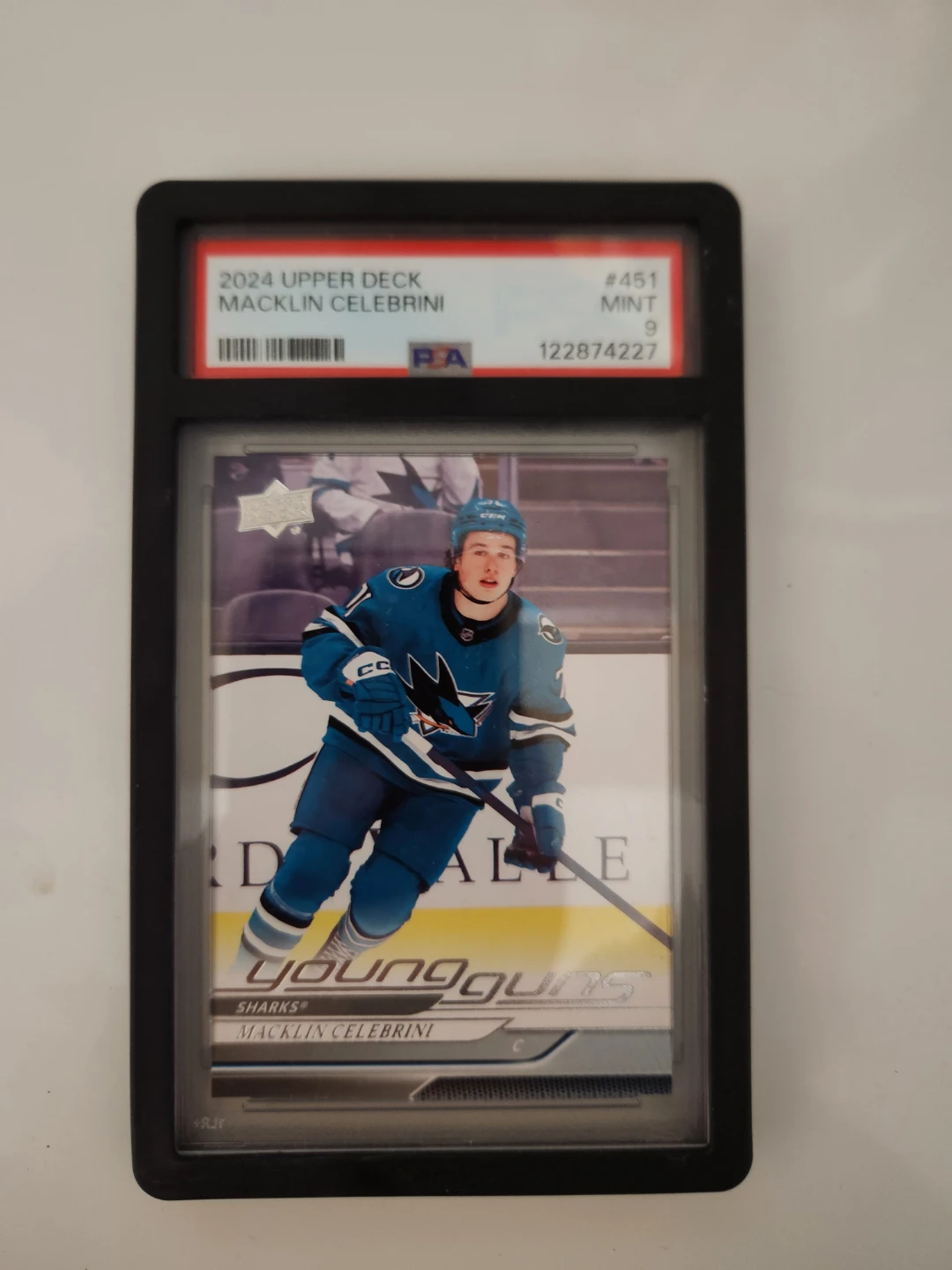 Macklin Celebrini Young Guns Hockey Card