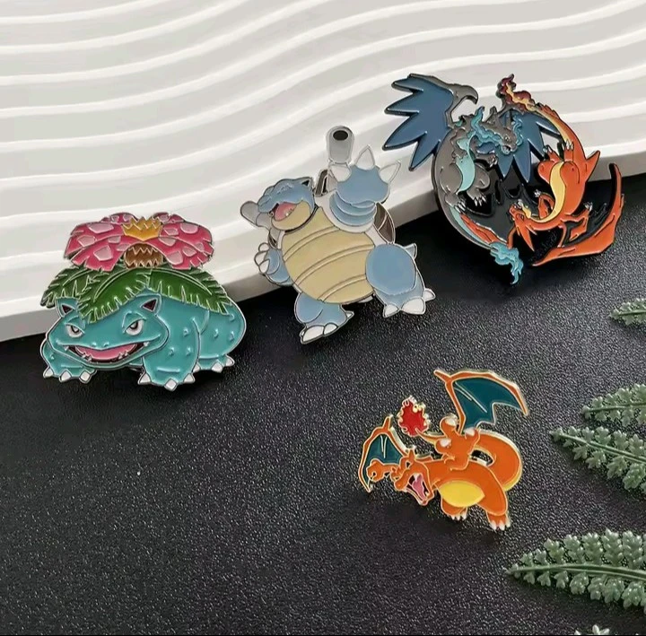 Pokemon Enamel Pins & COMPLETE Pokemon Gym Badge Collection - photo 4