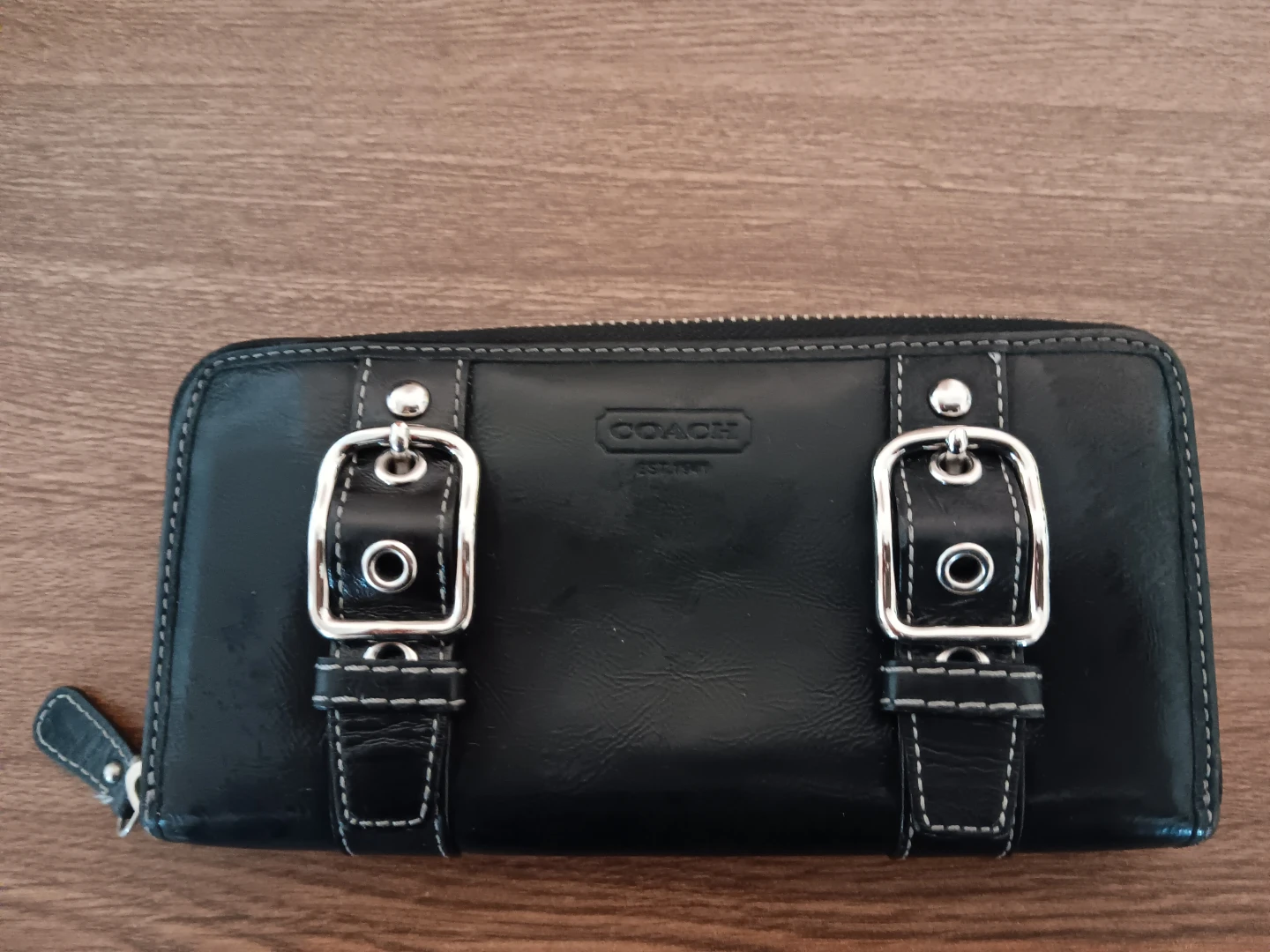 Vintage Coach Black Leather Wallet