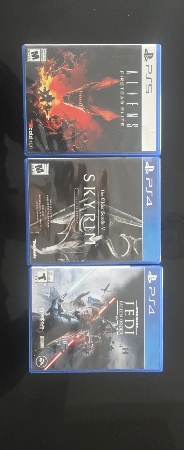 PS5 Aliens Fireteam Elite, PS4 Skyrim, Jedi Fallen Order