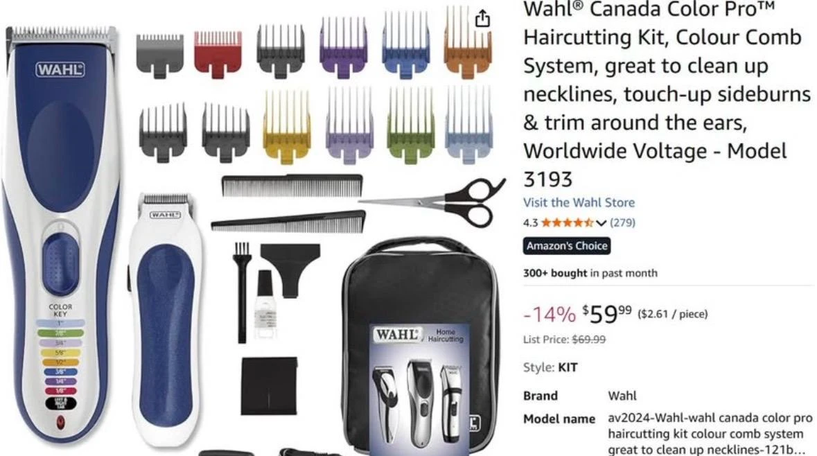 Wahl Canada cordless Color Pro Haircutting Kit Model