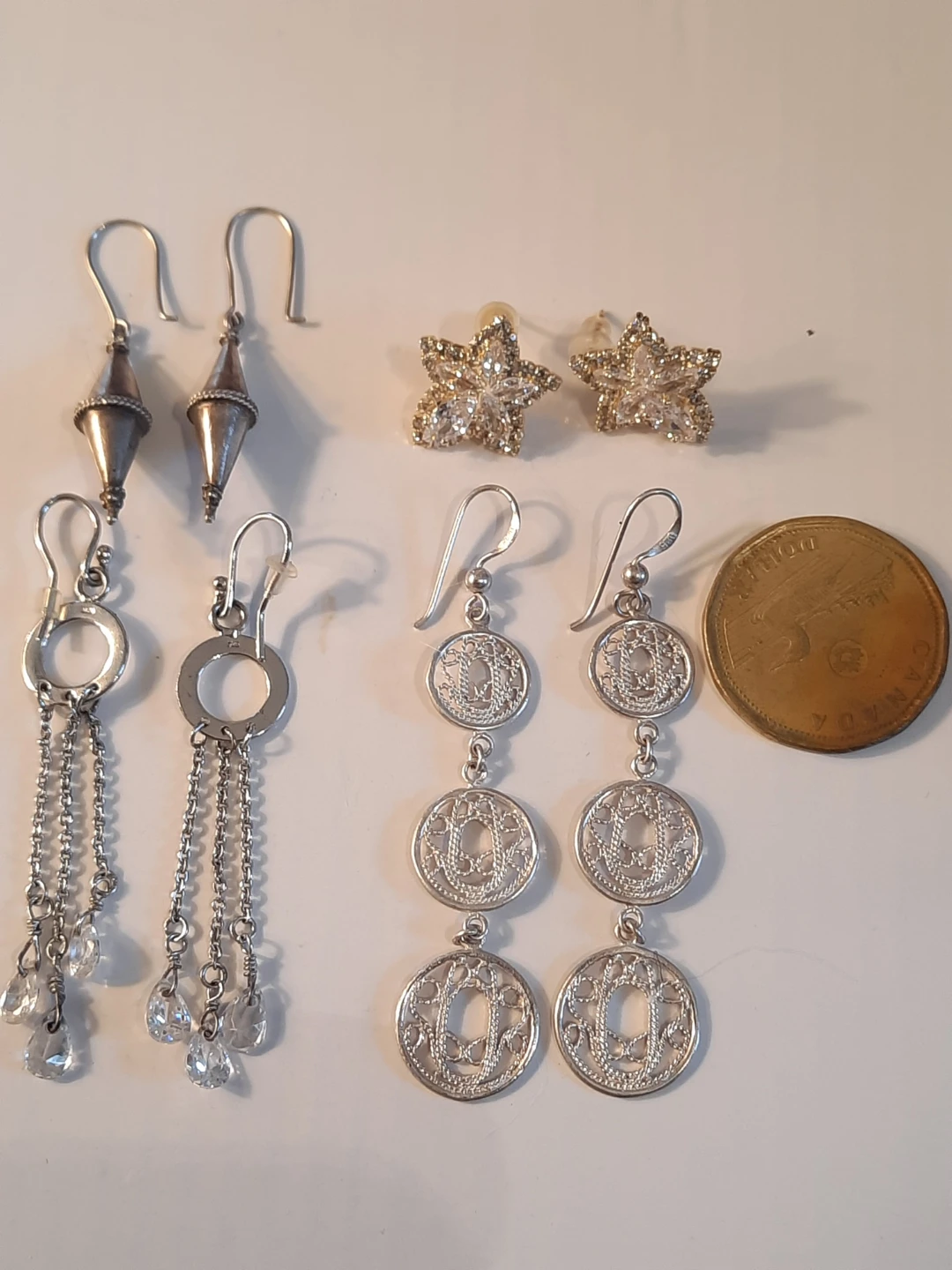 Assorted  925Silver Earrings - 4 Pairs - photo 5