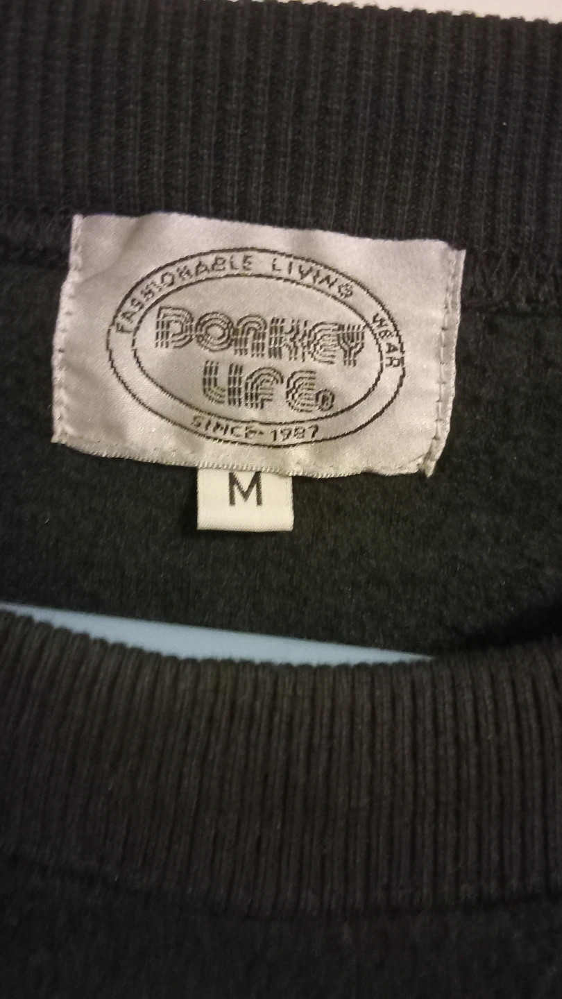 Donkey Life Co. Black Fleece Sweatshirt Size M - photo 2