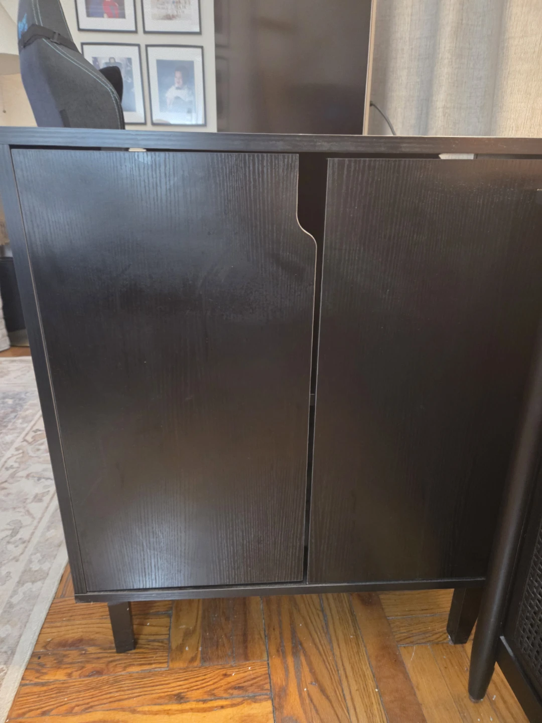 Black Two-Door Cabinet