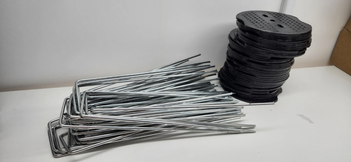 Garden Stakes and Weed Barrier Discs