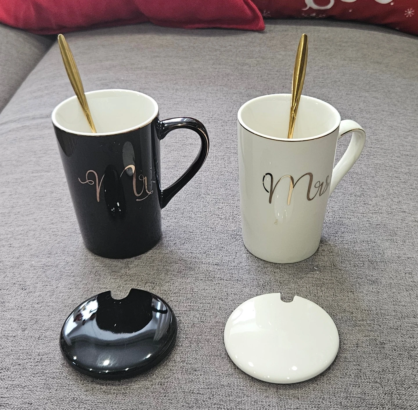 Mr. & Mrs. Mug Set - Black & White - photo 2
