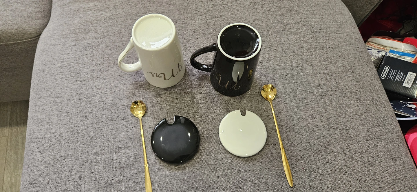 Mr. & Mrs. Mug Set - Black & White - photo 4