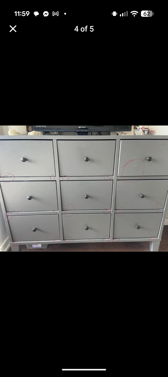 9-Drawer Chest, Dark Gray - photo 2