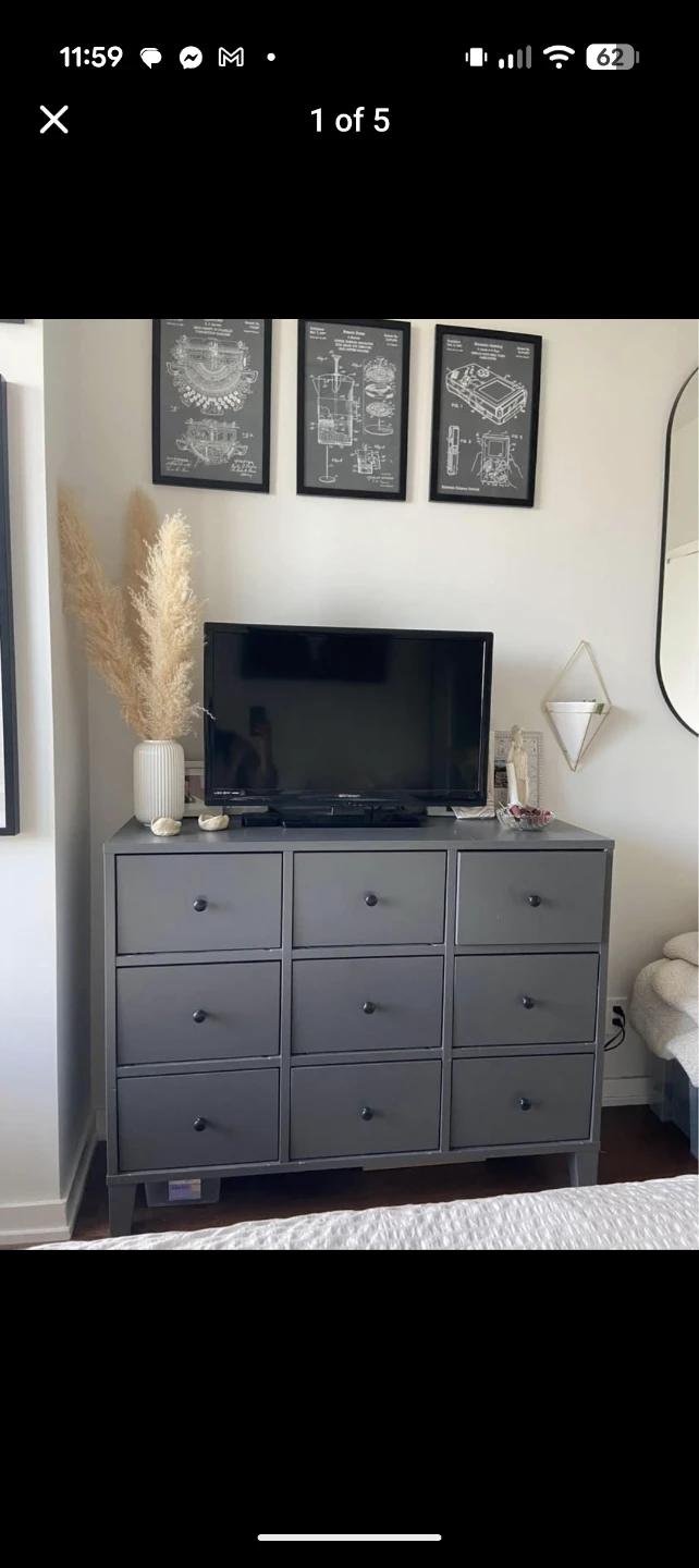 9-Drawer Chest, Dark Gray - photo 3