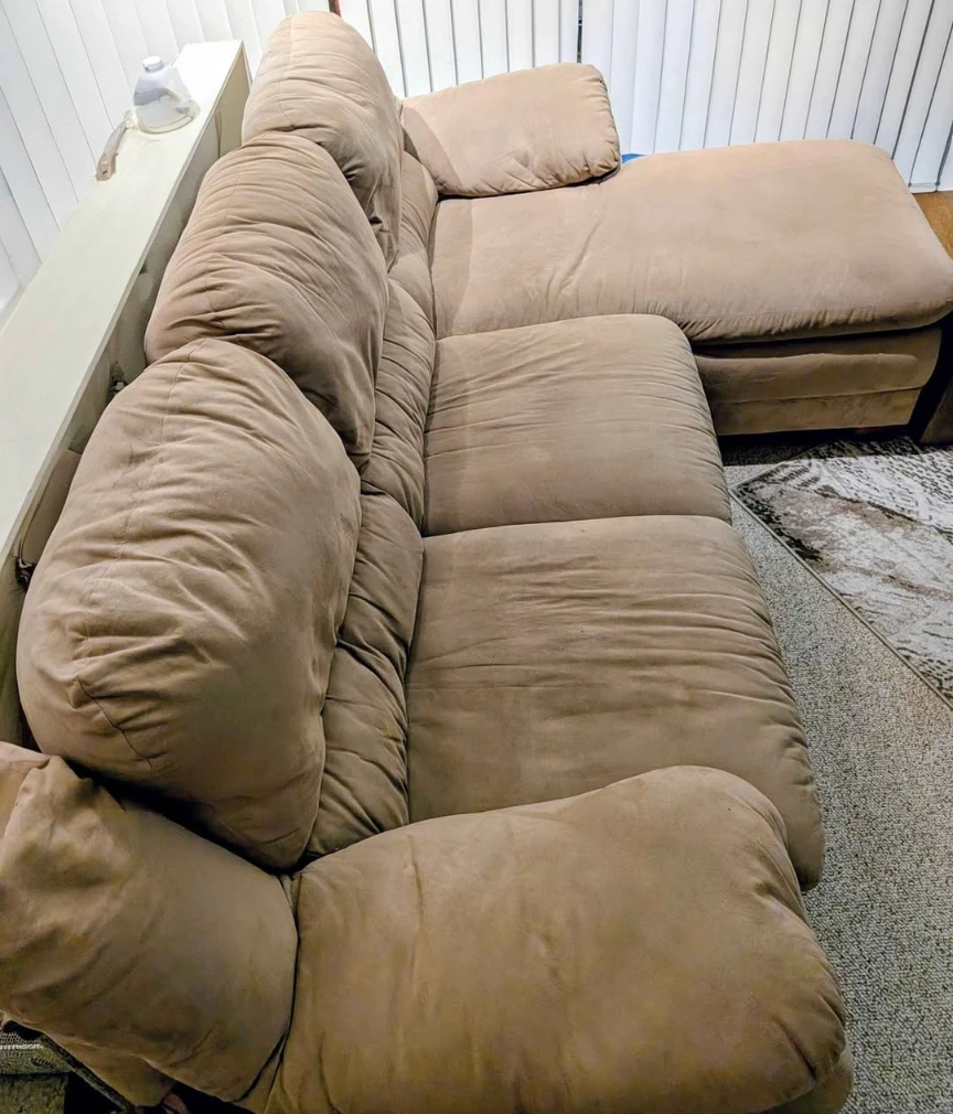 Comfortable Beige Sectional Sofa - 84" Long - photo 2