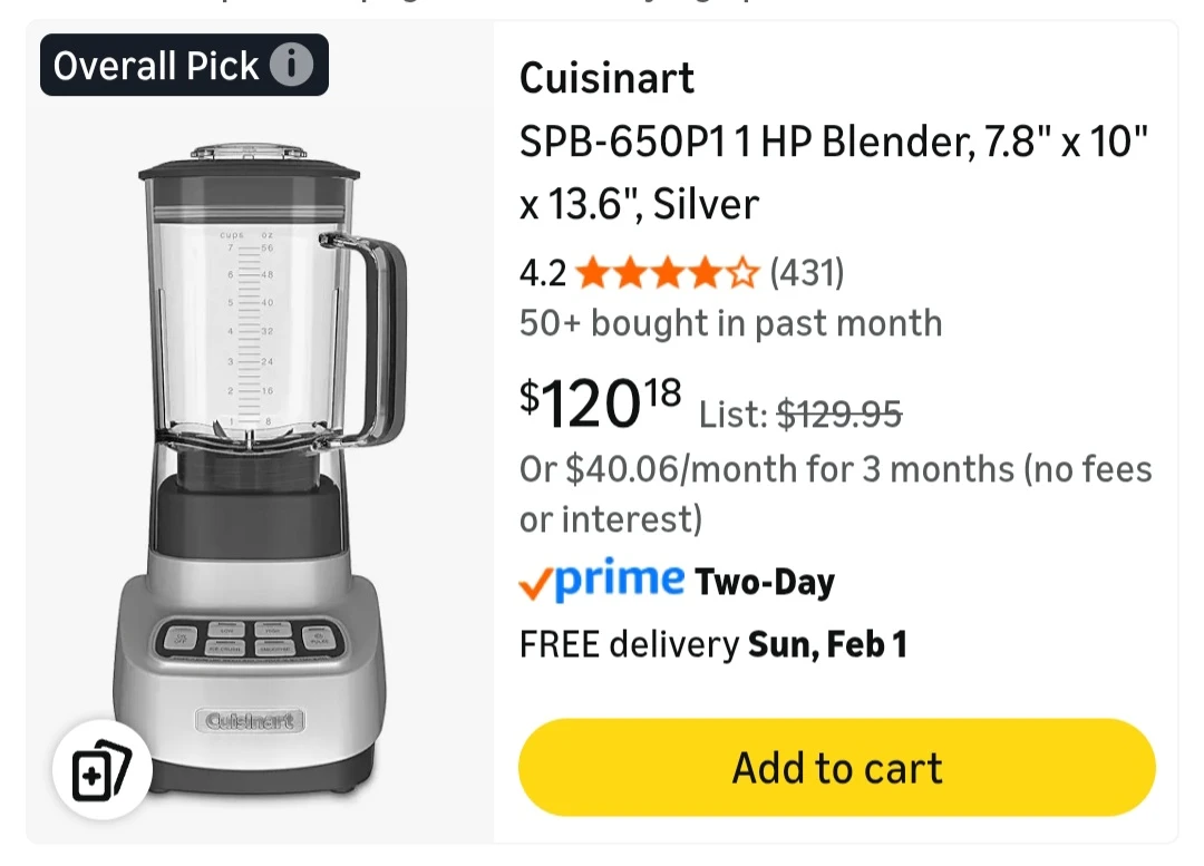 Cuisinart HP Blender - Silver - photo 2