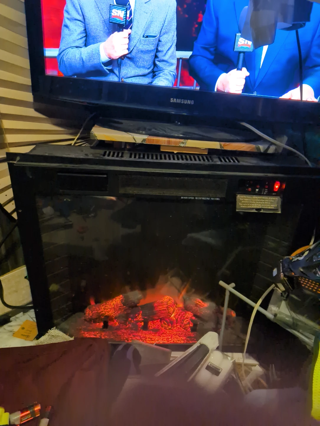 Electric Fireplace 120v portable