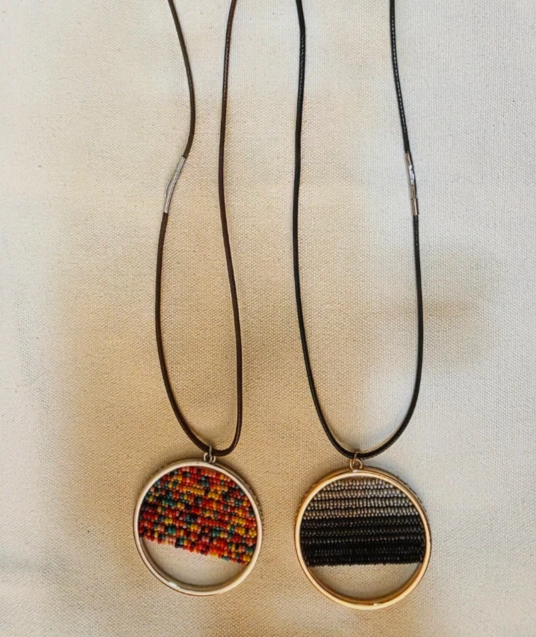 Two Beaded Pendant Necklaces - New/Never used.