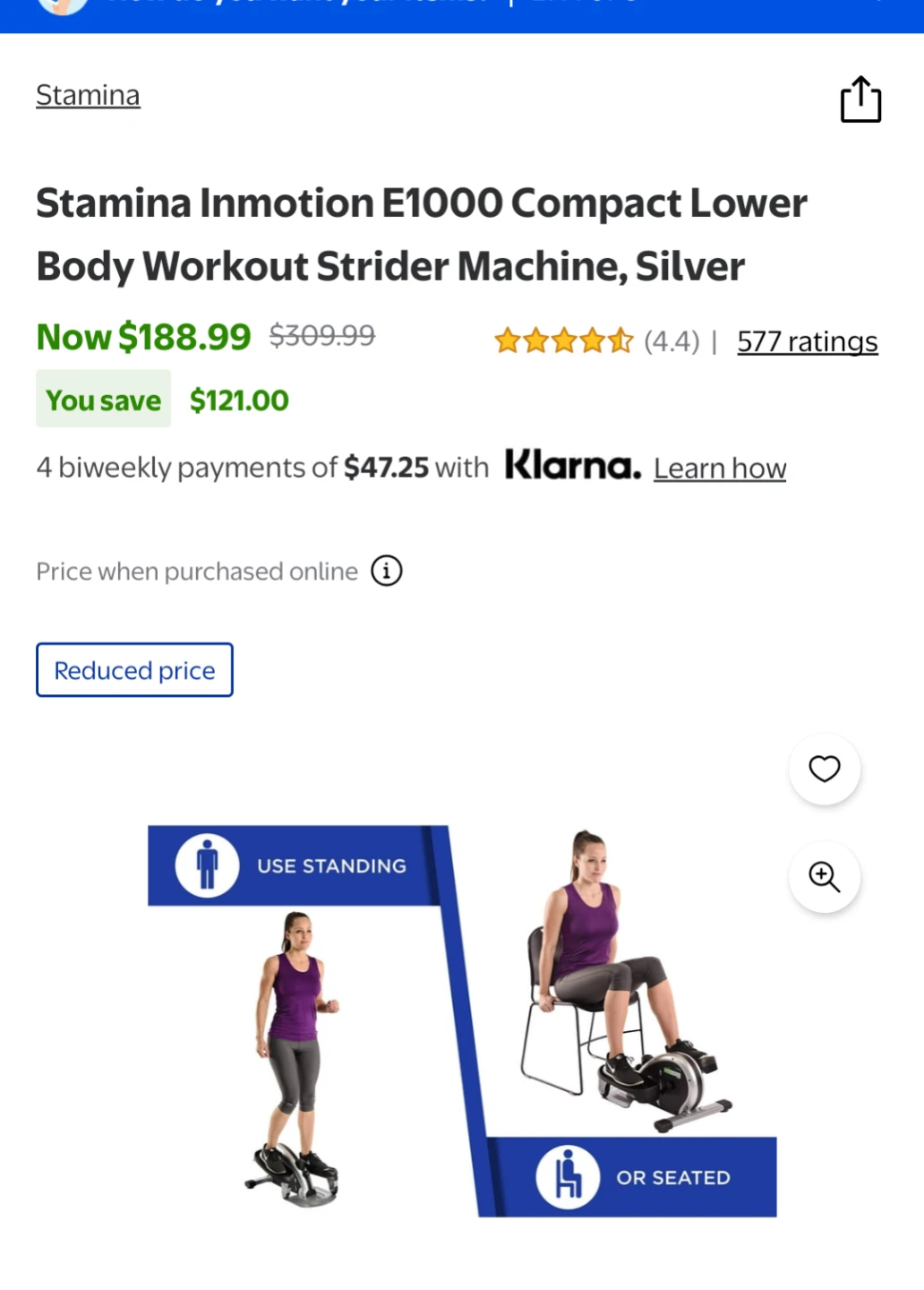 Green Stamina Inmotion Mini Elliptical Trainer - photo 5