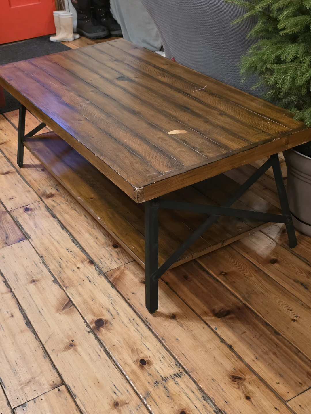 Wood Coffee Table with Shelf