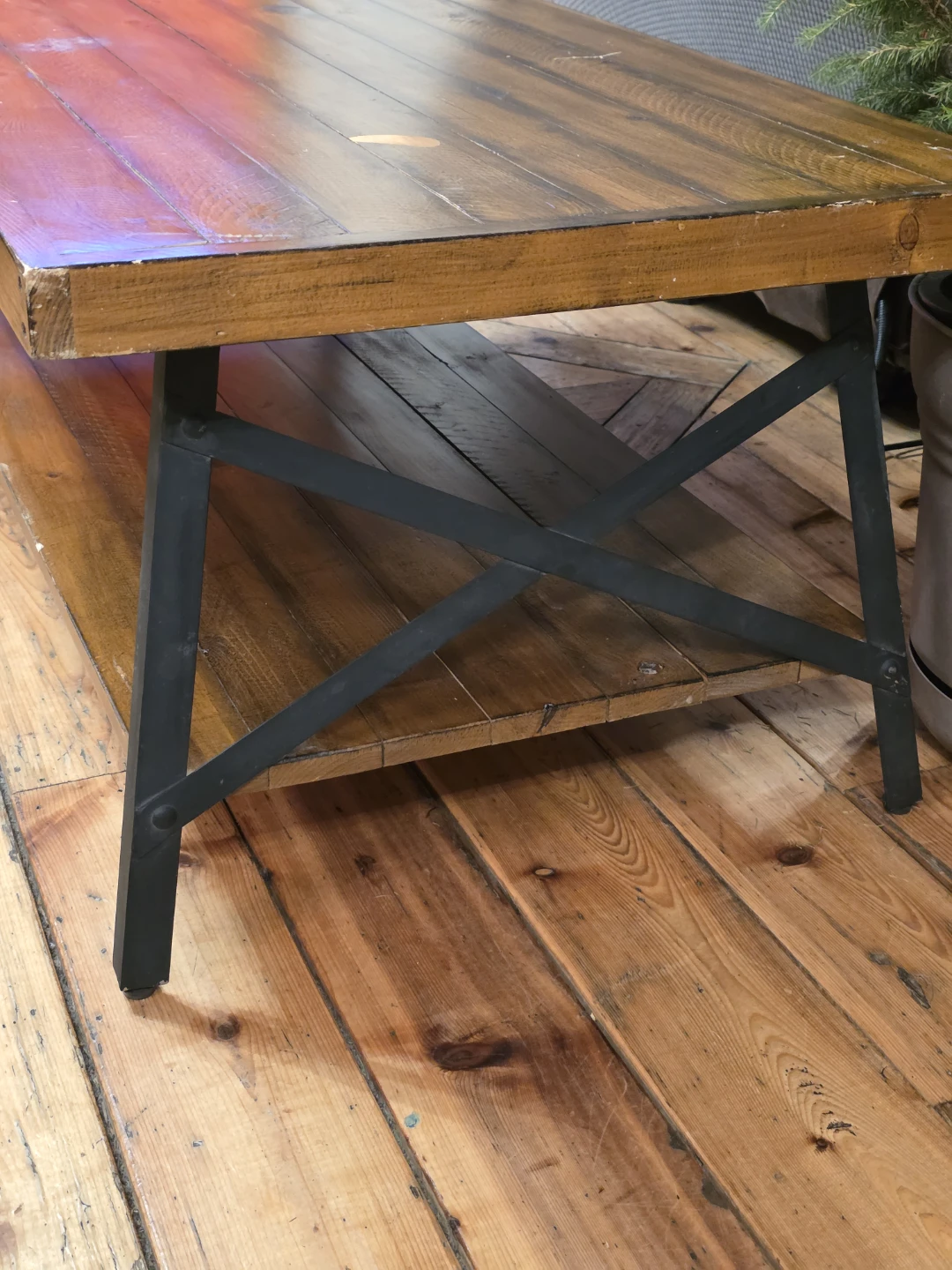 Wood Coffee Table with Shelf - photo 4