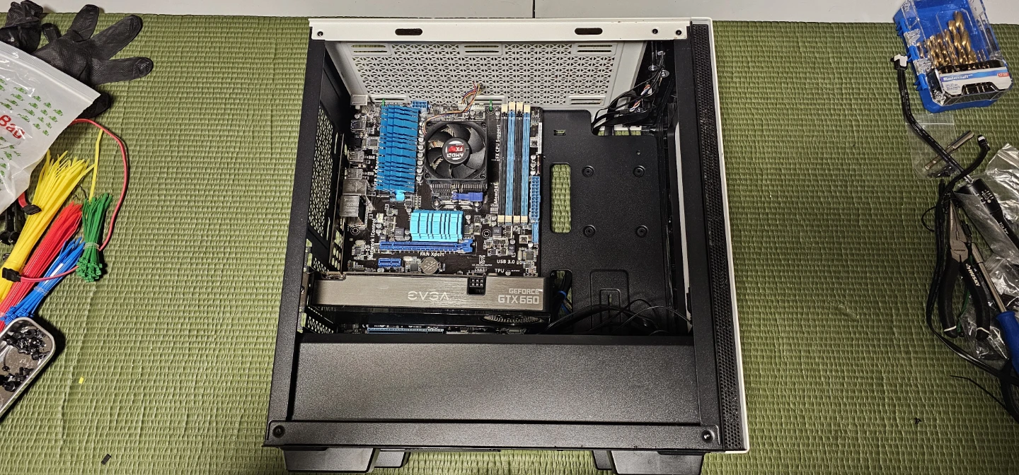 Compact White Gaming PC Case with Parts - photo 2