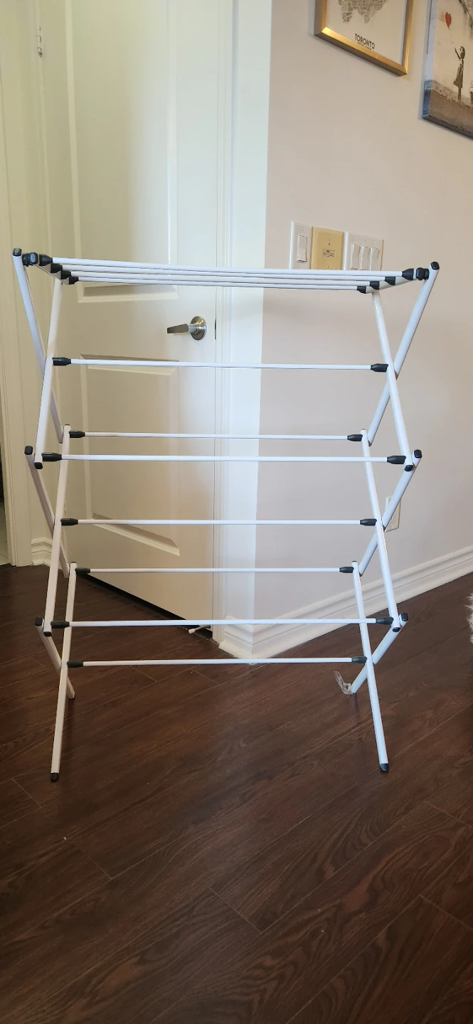 White Foldable Clothes Drying Rack