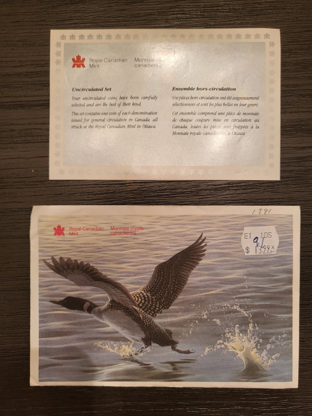 1991 Royal Canadian Mint Uncirculated Coin Set - photo 3