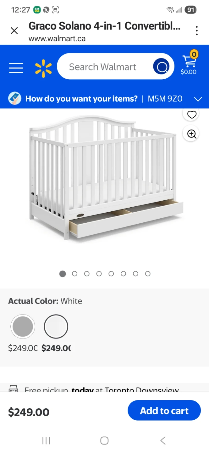 Graco Crib - White with mattress clean mint!