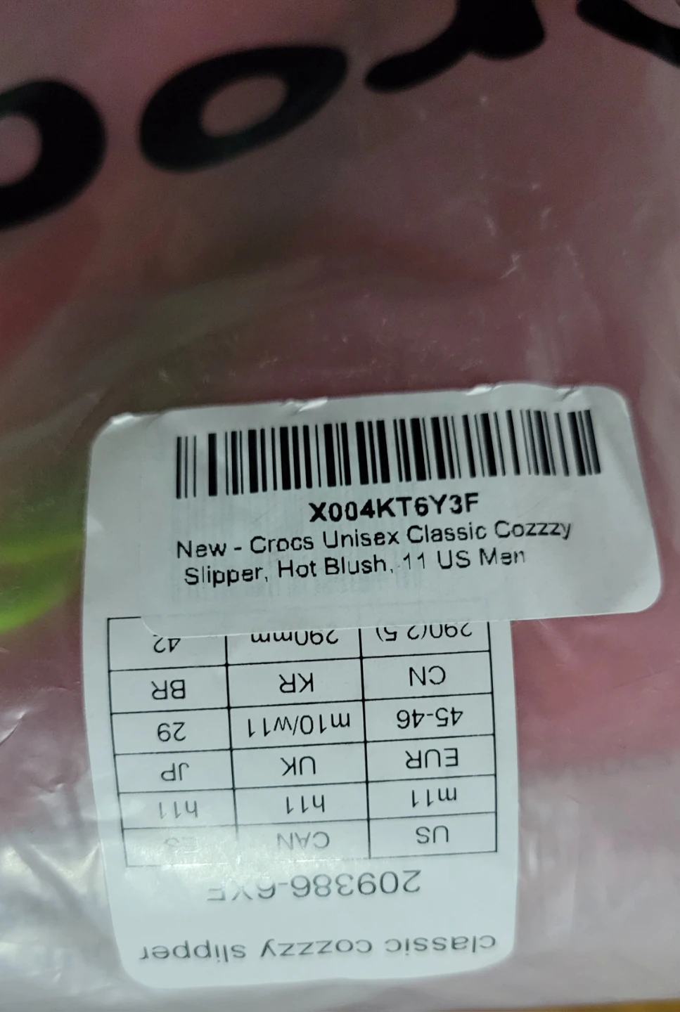 New Crocs Classic Cozzzy Slipper, Hot Blush, US Men's 11 - photo 3