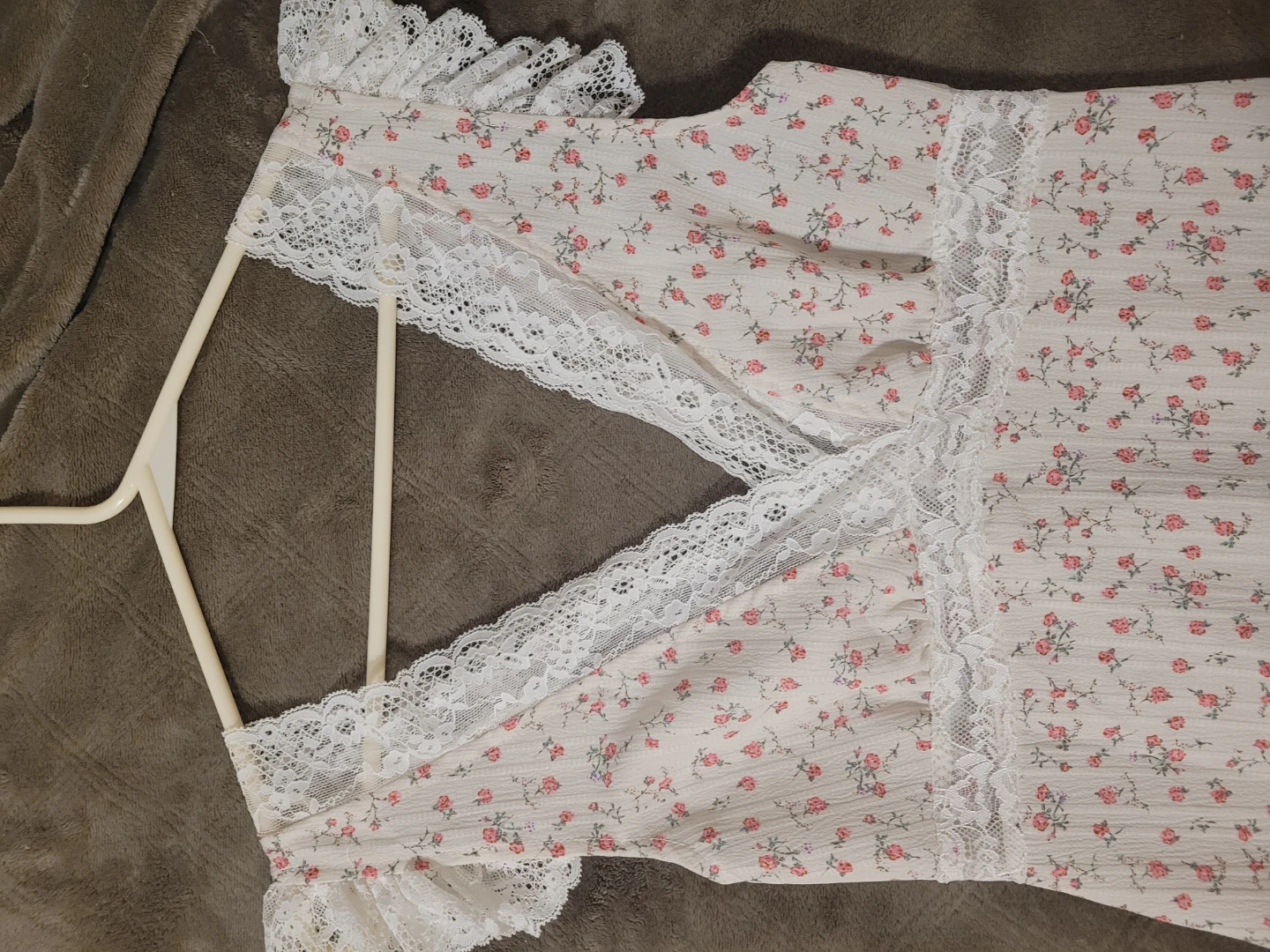 Floral Lace Trim Dress - photo 4