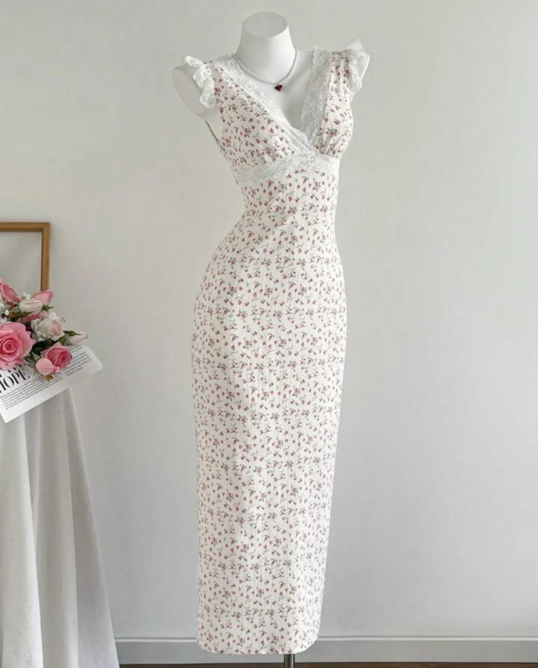 Floral Lace Trim Dress - photo 5
