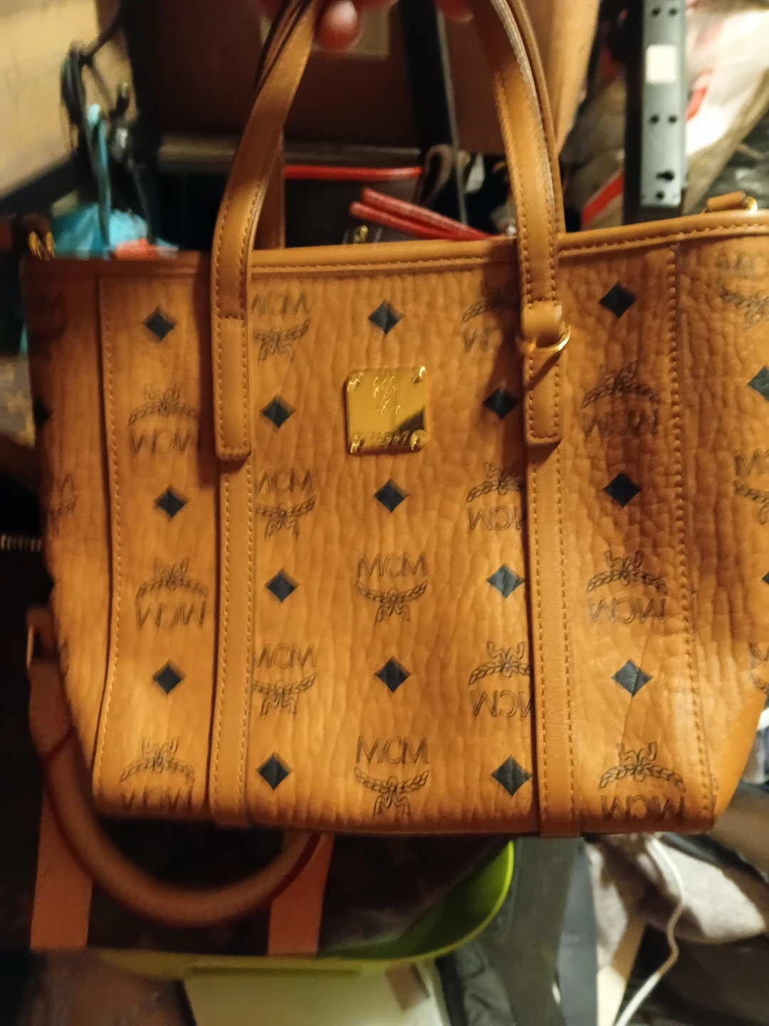 MCM Brown Leather Tote Bag