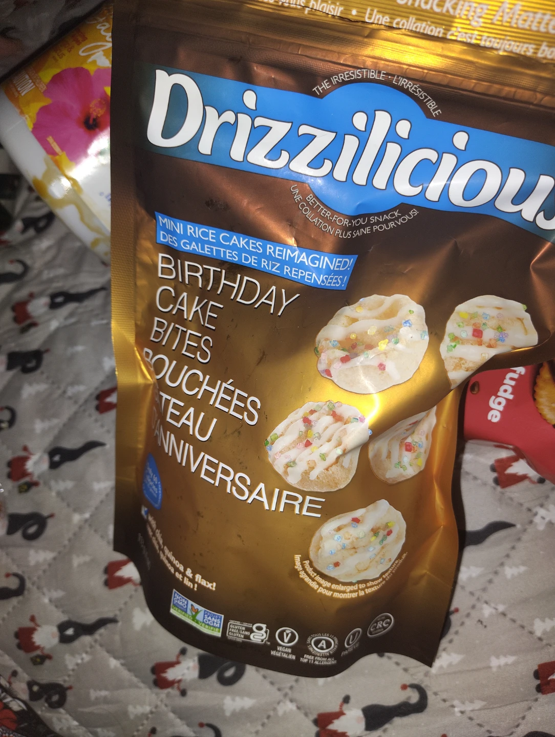 Drizzilicious Birthday Cake Bites Mini Rice Cakes