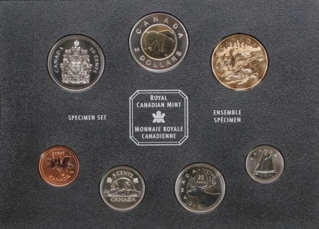 2002 Canada Specimen Set - 15th Anniversary of the Loon Dollar - photo 3